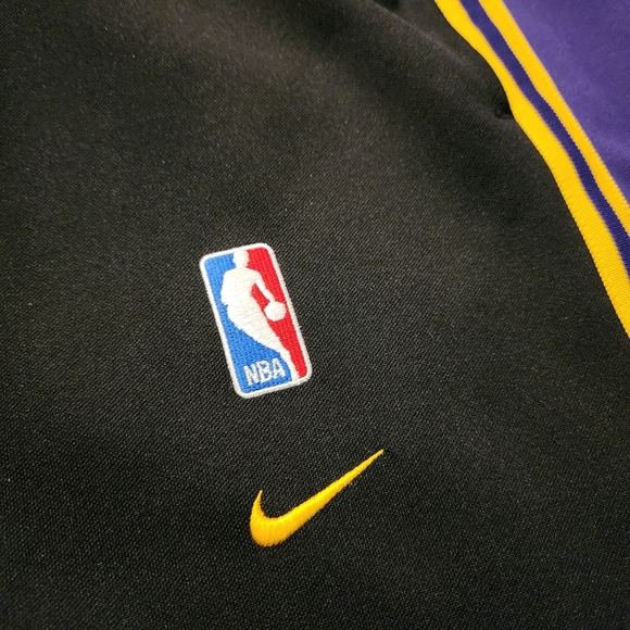Vintage x 90s Nike Team Sport NBA LA Lakers ThrowbackCourtside Warm Up Pants - Picture 3 of 7